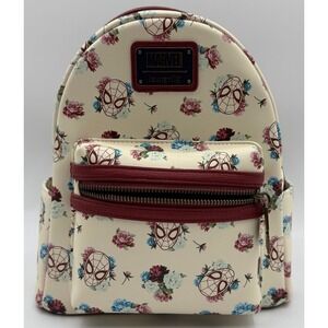 B11 Loungefly HARD TAG Marvel Spider-Man Floral Mini Backpack • NWT